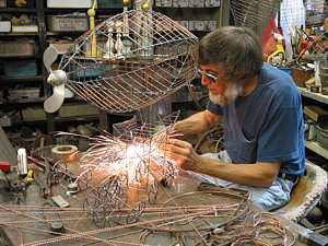 Cliff at work welding